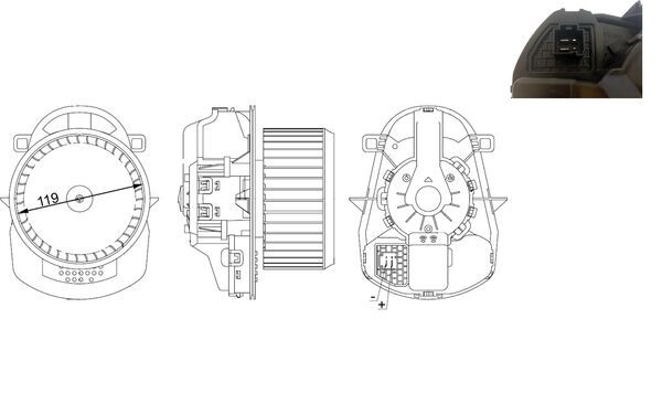 Mahle AB258000S - Interior Blower