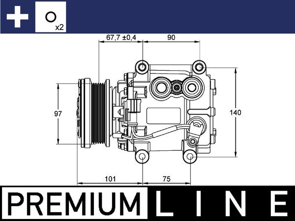 Mahle ACP1099000P - Compressor, air conditioning