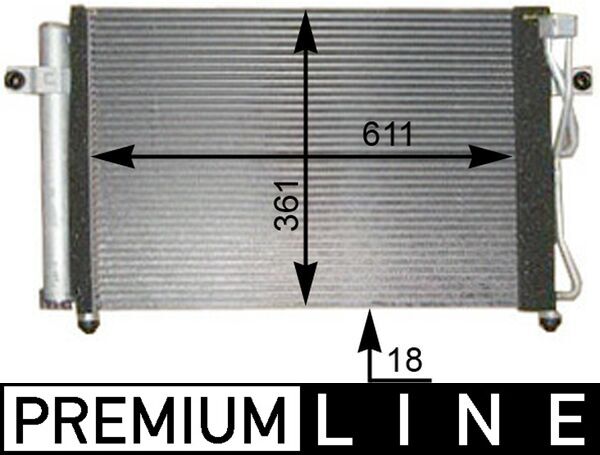 Mahle AC394000P - Condenser, air conditioning