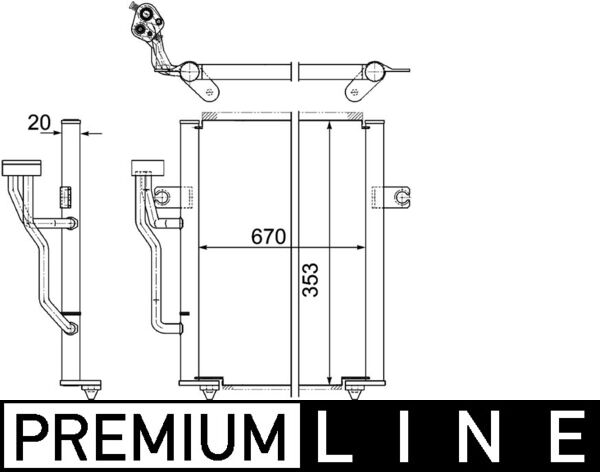 Mahle AC458000P - Condenser, air conditioning