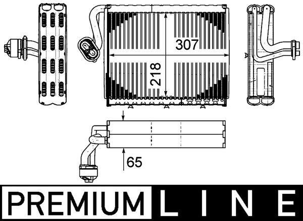 Mahle AE108000P - Evaporator, air conditioning