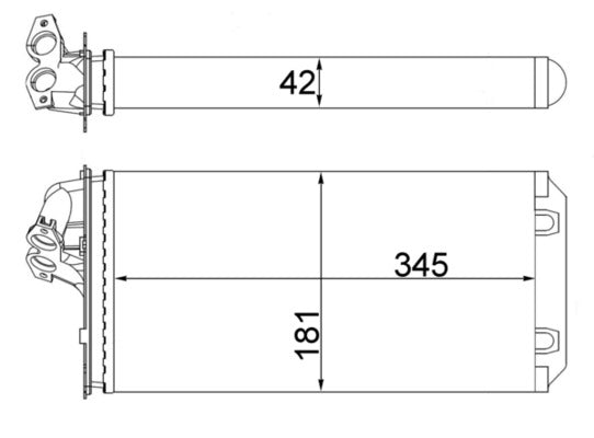 Mahle AH64000S - Heat Exchanger, interior heating