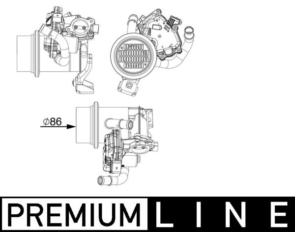 Mahle CE18000P - Cooler, exhaust gas recirculation