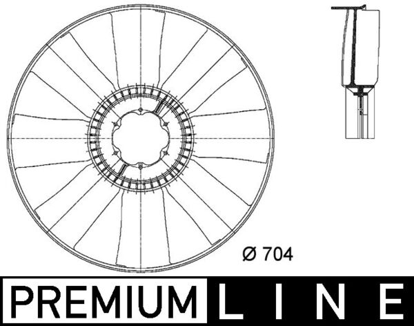 Mahle CFW15000P - Fan Wheel, engine cooling
