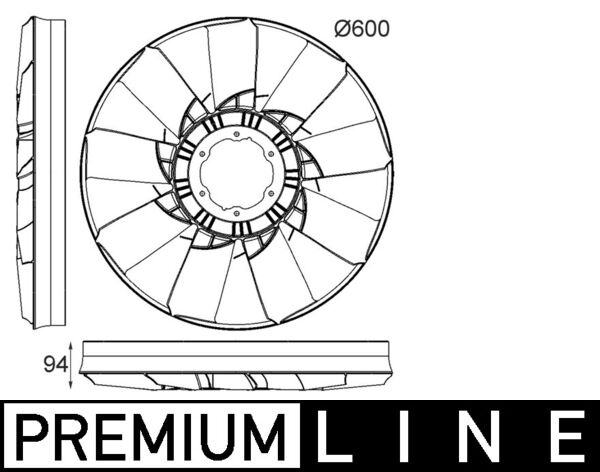 Mahle CFW52000P - Fan Wheel, engine cooling
