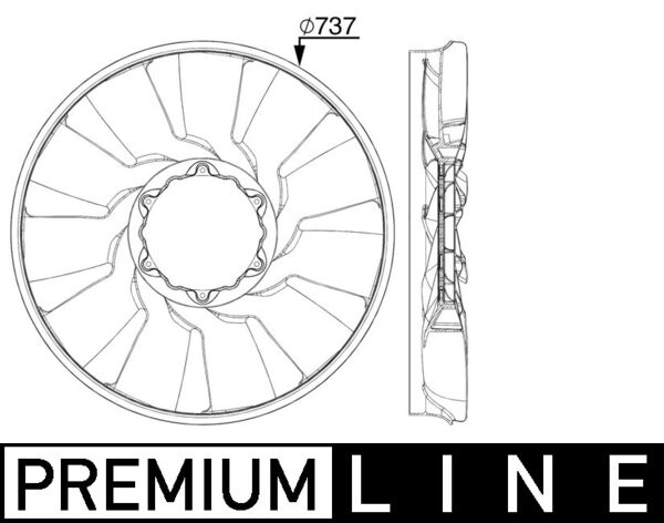 Mahle CFW88000P - Fan Wheel, engine cooling