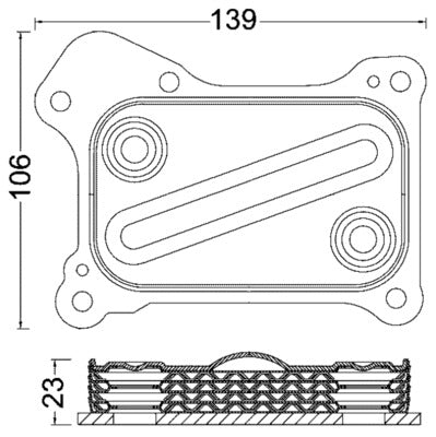 Mahle CLC190000S - Oil Cooler, engine oil