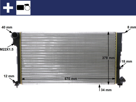 Mahle CR471000S - Radiator, engine cooling