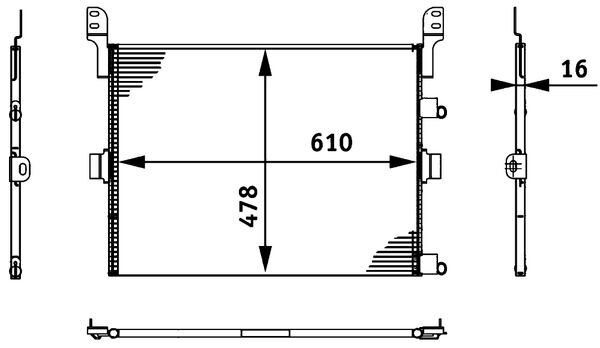 Mahle AC673000S - Condenser, air conditioning