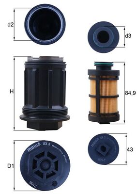 Mahle UX3KIT - Urea Filter
