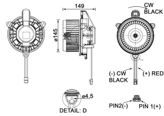 Mahle AB278000P - Interior Blower