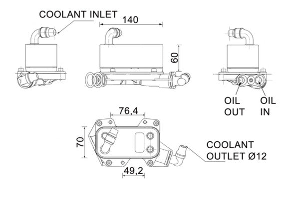Mahle CLC132000P - Oil Cooler, automatic transmission