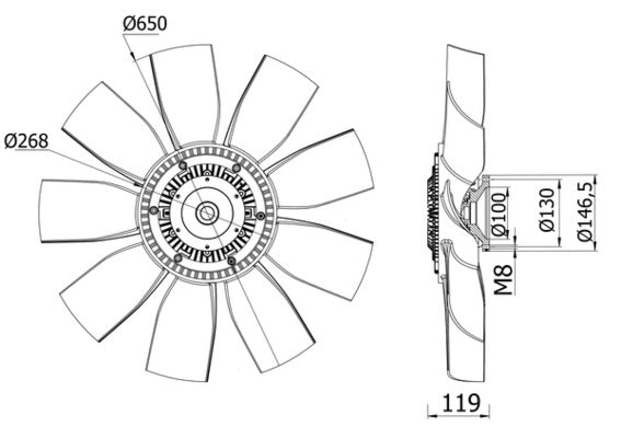 Mahle CFF417000S - Fan, engine cooling