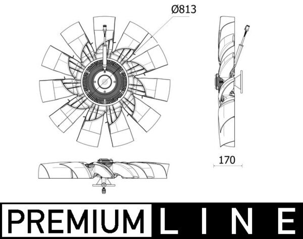 Mahle CFF540000P - Fan, engine cooling