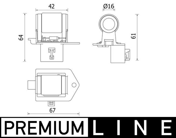 Mahle CFR8000P - Series Resistor, electric motor (radiator fan)