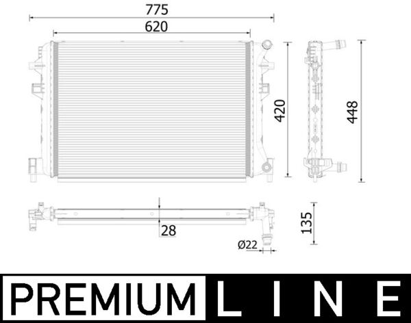 Mahle CR959000P - Radiator, engine cooling