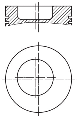 Mahle 0036700 - Piston with rings and pin