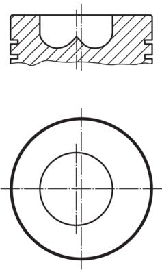 Mahle 0084300 - Piston with rings and pin