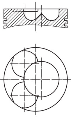 Mahle 2092230 - Piston with rings and pin