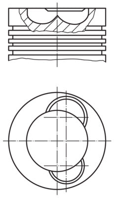 Mahle 2273701 - Piston with rings and pin