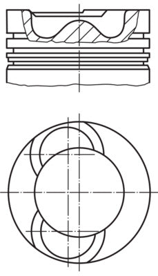 Mahle 0613600 - Piston with rings and pin