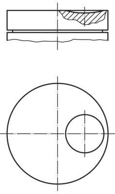 Mahle 0145702 - Piston with rings and pin