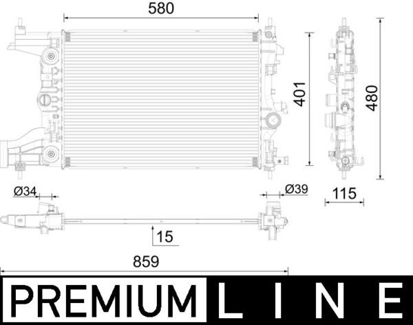 Mahle CR2122000P - Radiator, engine cooling