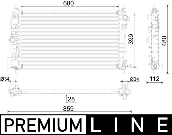 Mahle CR2594000P - Radiator, engine cooling