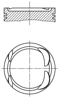 Mahle 0040601 - Piston with rings and pin