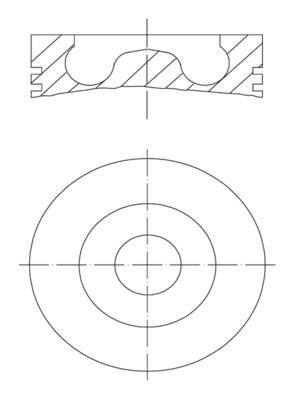 Mahle 681PI00107002 - Piston with rings and pin