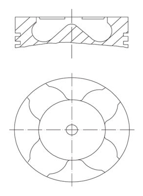 Mahle 2295930 - Piston with rings and pin