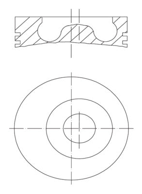 Mahle 0150503 - Piston with rings and pin