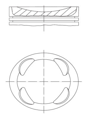 Mahle 081PI00104002 - Piston with rings and pin