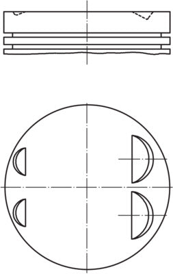 Mahle 0830701 - Piston with rings and pin