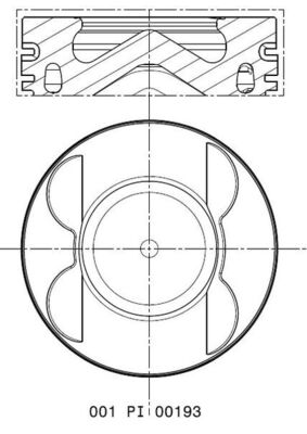 Mahle 001PI00193000 - Piston with rings and pin