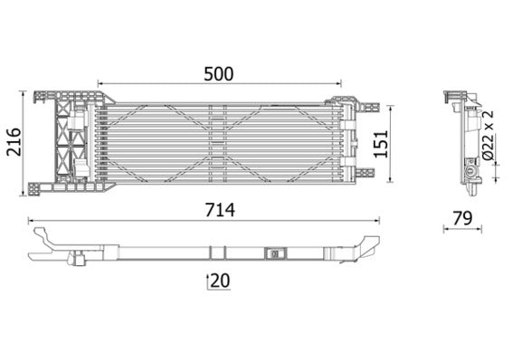 Mahle CLC330000P - Oil Cooler, automatic transmission