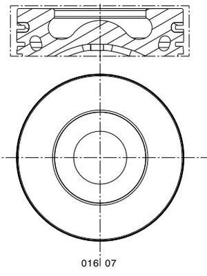 Mahle 0160701 - Piston with rings and pin