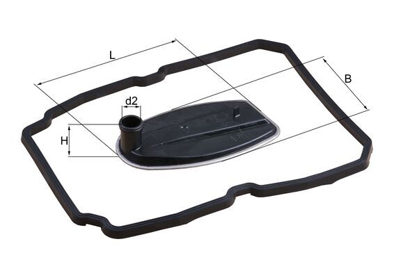 Mahle HX81D - Hydraulic Filter, automatic transmission