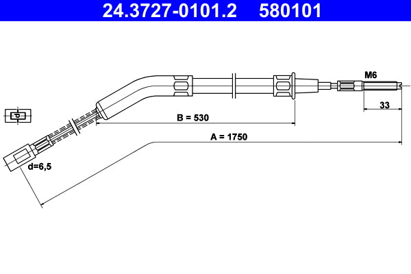 BOSCH 1987477664 Parking Brake Cable Pull