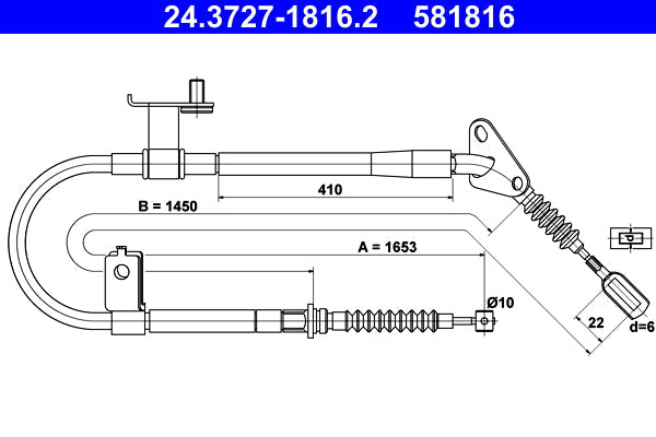 BOSCH 1987482261 Parking Brake Cable Pull