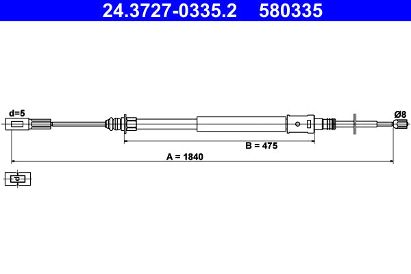BOSCH 1987477569 Parking Brake Cable Pull