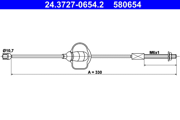 BOSCH 1987477584 Parking Brake Cable Pull