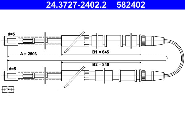 BOSCH 1987477827 Parking Brake Cable Pull