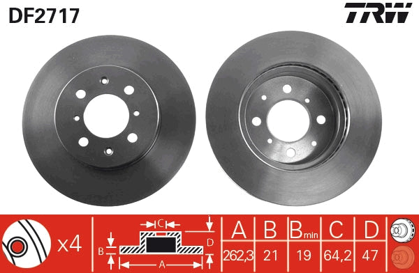 TRW MOTO DF2717 Brake Disc