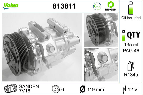 VALEO VAL813811 Air Conditioning Compressor