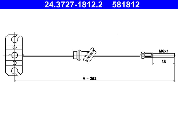 BOSCH 1987477726 Parking Brake Cable Pull